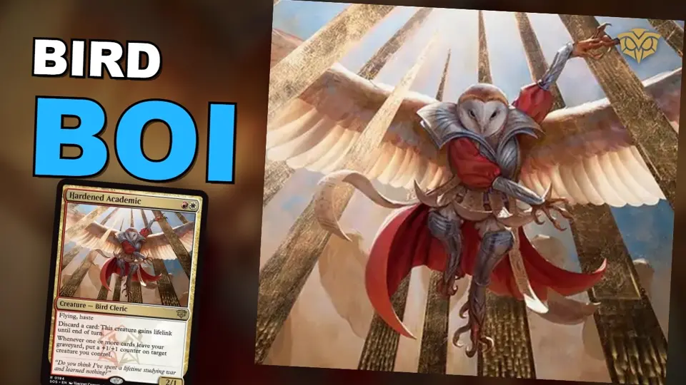 Generated thumbnail, variant A: BIRD BOI with Hardened Academic art and card